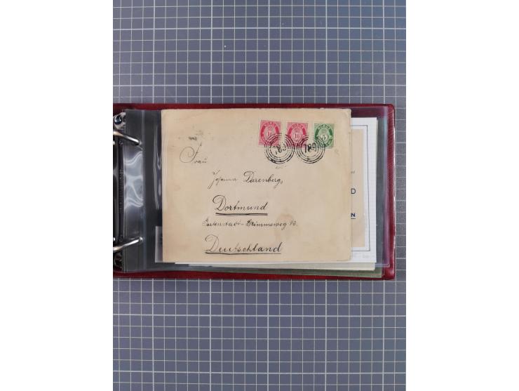 Norwegen: 1885/1934, Sammlung “Nummern-Stempel der Schiffspost ex 17/837” mit über 40 Briefen, Karten und GSK sowie einigen l