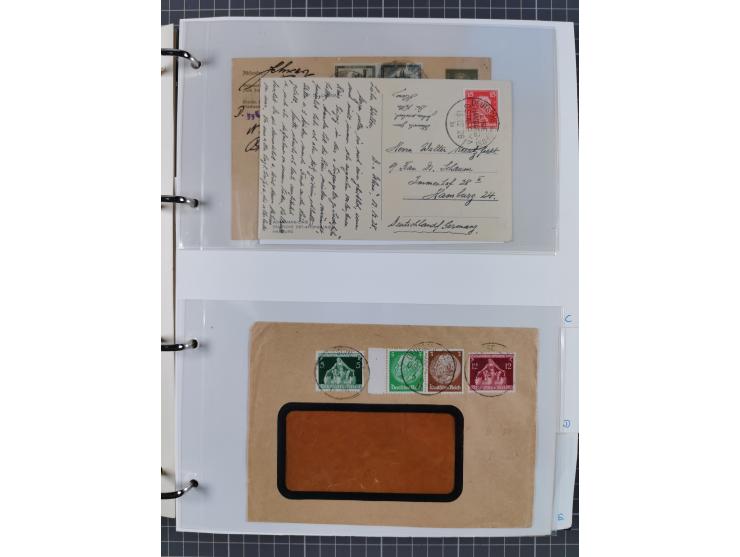 1924/36, Sammlung “DSP LINIE HAMBURG-OSTAFRIKA A-E +a-c” mit 24 Briefen, Karten und GSK, dabei u.a. zwei R-Briefe, dazu Forsc