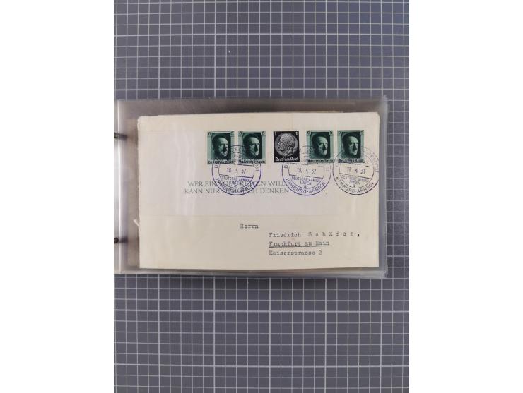 1936/39, Sammlung “DSP Deutsche Afrika-Linien/Hamburg-Afrika” mit ca. 65 Briefen, Karten und GSK, dabei viele verschiedene St
