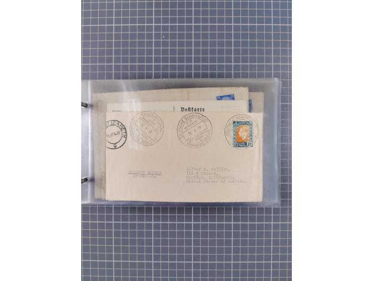 1936/39, Sammlung “DSP Deutsche Afrika-Linien/Hamburg-Afrika” mit ca. 65 Briefen, Karten und GSK, dabei viele verschiedene St