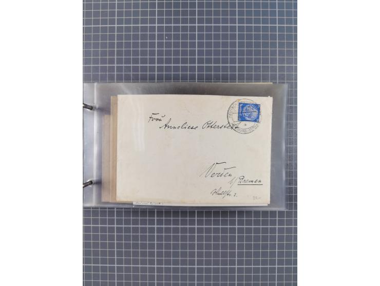 1936/39, Sammlung “DSP Deutsche Afrika-Linien/Hamburg-Afrika” mit ca. 65 Briefen, Karten und GSK, dabei viele verschiedene St