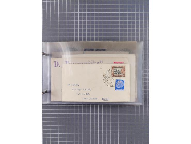 1936/39, Sammlung “DSP Deutsche Afrika-Linien/Hamburg-Afrika” mit ca. 65 Briefen, Karten und GSK, dabei viele verschiedene St