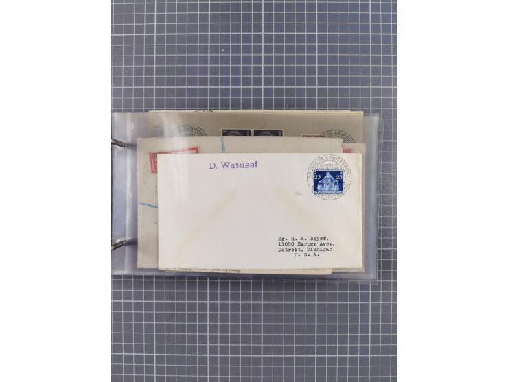 1936/39, Sammlung “DSP Deutsche Afrika-Linien/Hamburg-Afrika” mit ca. 65 Briefen, Karten und GSK, dabei viele verschiedene St