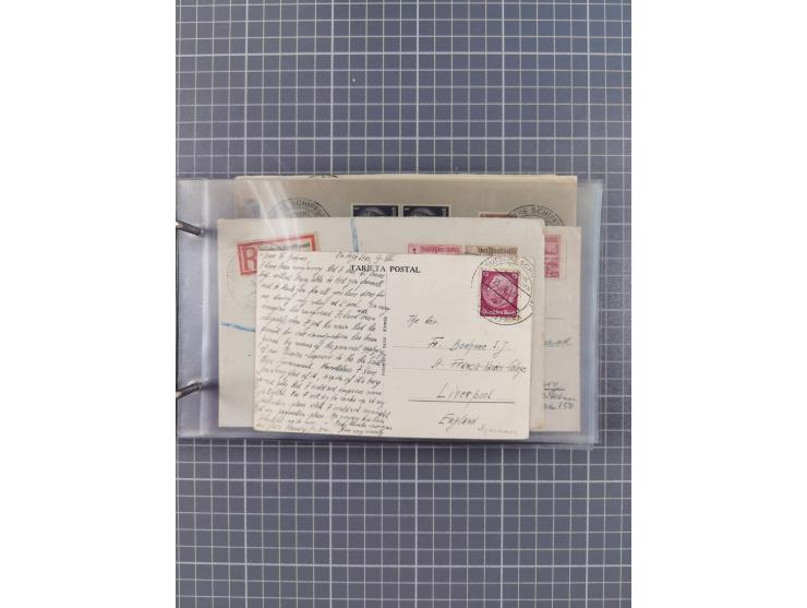 1936/39, Sammlung “DSP Deutsche Afrika-Linien/Hamburg-Afrika” mit ca. 65 Briefen, Karten und GSK, dabei viele verschiedene St