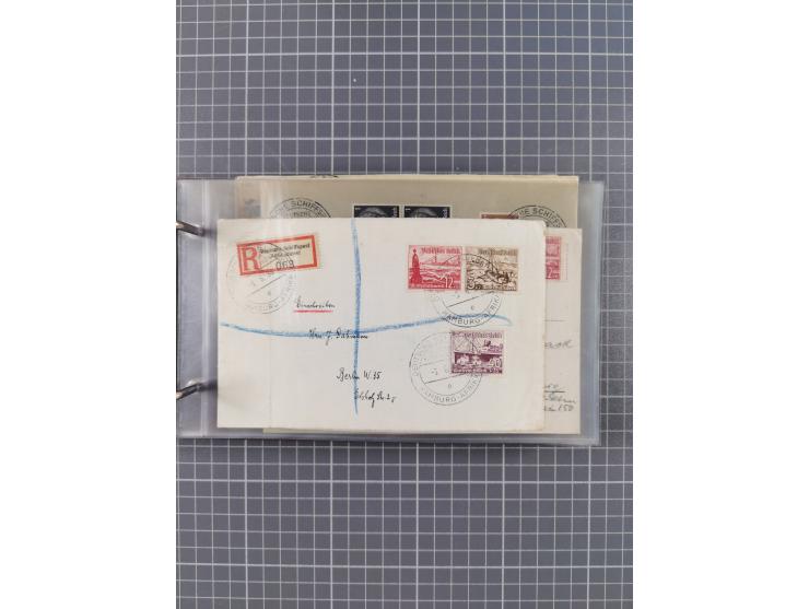 1936/39, Sammlung “DSP Deutsche Afrika-Linien/Hamburg-Afrika” mit ca. 65 Briefen, Karten und GSK, dabei viele verschiedene St