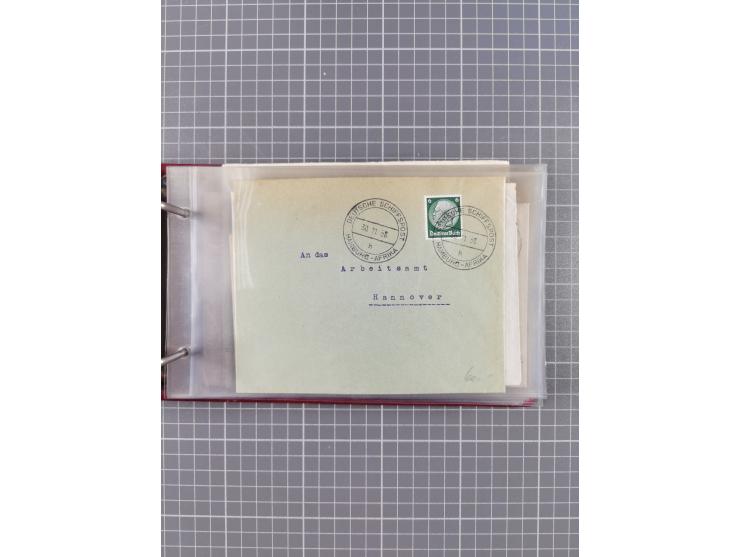 1936/39, Sammlung “DSP Deutsche Afrika-Linien/Hamburg-Afrika” mit ca. 65 Briefen, Karten und GSK, dabei viele verschiedene St