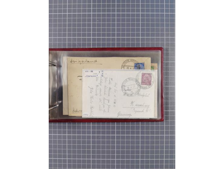 1936/39, Sammlung “DSP Deutsche Afrika-Linien/Hamburg-Afrika” mit ca. 65 Briefen, Karten und GSK, dabei viele verschiedene St