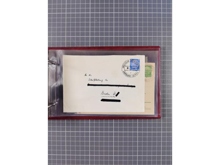 1936/39, Sammlung “DSP Deutsche Afrika-Linien/Hamburg-Afrika” mit ca. 65 Briefen, Karten und GSK, dabei viele verschiedene St