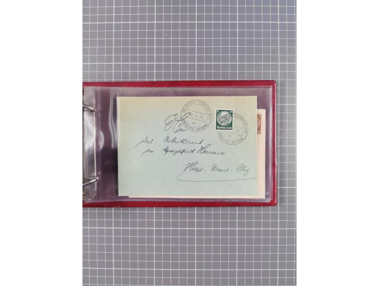 1936/39, Sammlung “DSP Deutsche Afrika-Linien/Hamburg-Afrika” mit ca. 65 Briefen, Karten und GSK, dabei viele verschiedene St