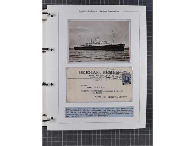 1933/39, Sammlung “DSP Hamburg-Amerika” (Westindien und Cuba-Mexiko) mit fast 50 Briefen, Karten und GSK, dabei Bedarfspost, 