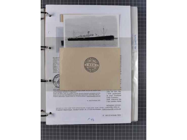 1933/39, Sammlung “DSP Hamburg-Amerika” (Westindien und Cuba-Mexiko) mit fast 50 Briefen, Karten und GSK, dabei Bedarfspost, 