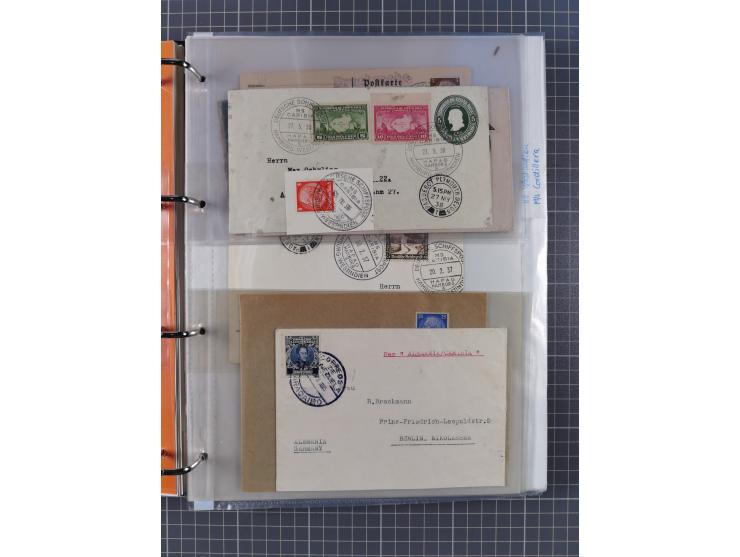1933/39, Sammlung “DSP Hamburg-Amerika” (Westindien und Cuba-Mexiko) mit fast 50 Briefen, Karten und GSK, dabei Bedarfspost, 