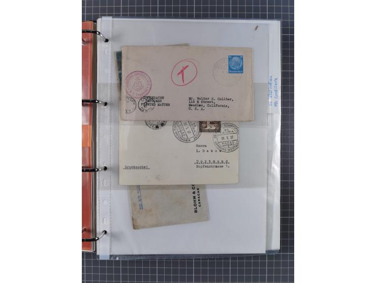 1933/39, Sammlung “DSP Hamburg-Amerika” (Westindien und Cuba-Mexiko) mit fast 50 Briefen, Karten und GSK, dabei Bedarfspost, 