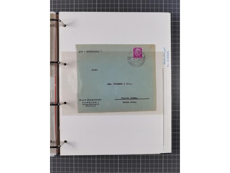 1933/39, Sammlung “DSP Hamburg-Amerika” (Westindien und Cuba-Mexiko) mit fast 50 Briefen, Karten und GSK, dabei Bedarfspost, 