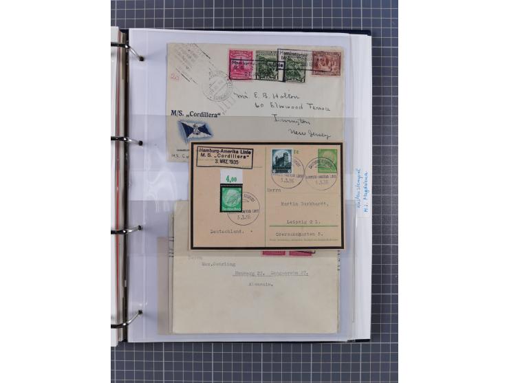 1933/39, Sammlung “DSP Hamburg-Amerika” (Westindien und Cuba-Mexiko) mit fast 50 Briefen, Karten und GSK, dabei Bedarfspost, 