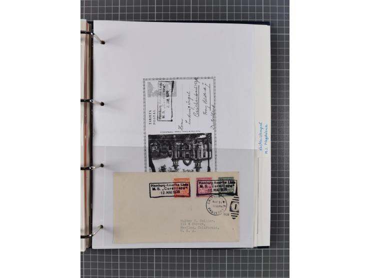 1933/39, Sammlung “DSP Hamburg-Amerika” (Westindien und Cuba-Mexiko) mit fast 50 Briefen, Karten und GSK, dabei Bedarfspost, 