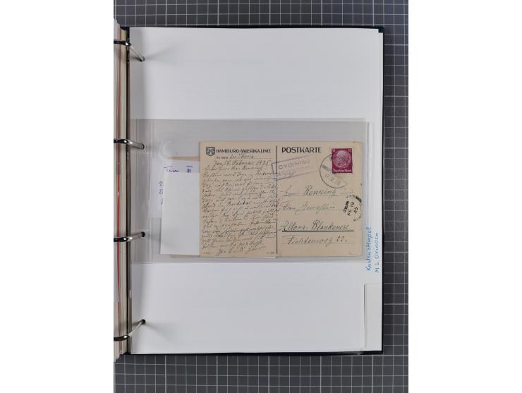 1933/39, Sammlung “DSP Hamburg-Amerika” (Westindien und Cuba-Mexiko) mit fast 50 Briefen, Karten und GSK, dabei Bedarfspost, 