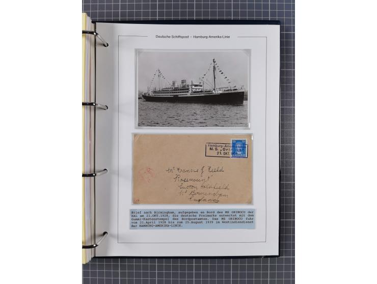 1933/39, Sammlung “DSP Hamburg-Amerika” (Westindien und Cuba-Mexiko) mit fast 50 Briefen, Karten und GSK, dabei Bedarfspost, 