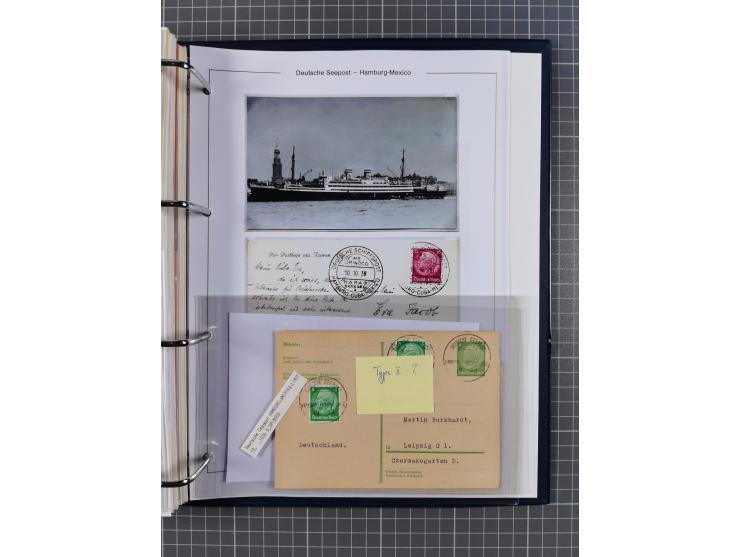 1933/39, Sammlung “DSP Hamburg-Amerika” (Westindien und Cuba-Mexiko) mit fast 50 Briefen, Karten und GSK, dabei Bedarfspost, 