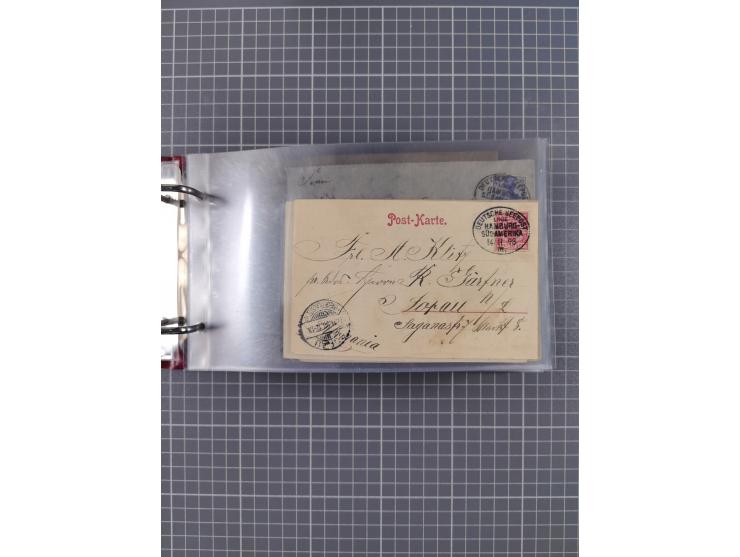 1891/1935 (ca.), umfangreiche Sammlung “DSP LINIE HAMBURG-SÜDAMERIKA I-LV” mit ca. 470 Briefen, Karten und GSK sowie wenigen 