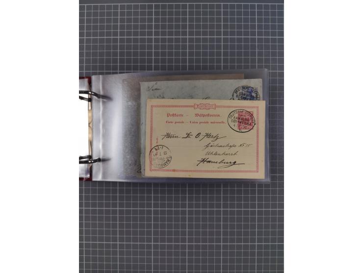 1891/1935 (ca.), umfangreiche Sammlung “DSP LINIE HAMBURG-SÜDAMERIKA I-LV” mit ca. 470 Briefen, Karten und GSK sowie wenigen 