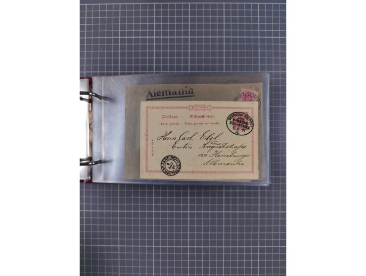 1891/1935 (ca.), umfangreiche Sammlung “DSP LINIE HAMBURG-SÜDAMERIKA I-LV” mit ca. 470 Briefen, Karten und GSK sowie wenigen 