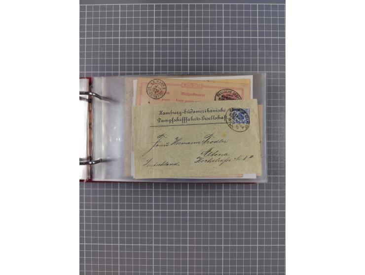 1891/1935 (ca.), umfangreiche Sammlung “DSP LINIE HAMBURG-SÜDAMERIKA I-LV” mit ca. 470 Briefen, Karten und GSK sowie wenigen 