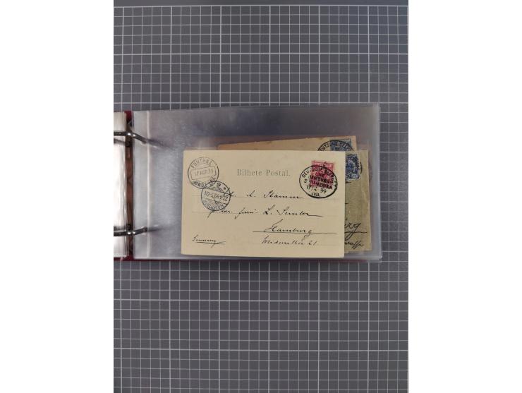 1891/1935 (ca.), umfangreiche Sammlung “DSP LINIE HAMBURG-SÜDAMERIKA I-LV” mit ca. 470 Briefen, Karten und GSK sowie wenigen 