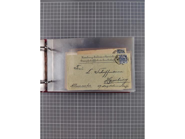 1891/1935 (ca.), umfangreiche Sammlung “DSP LINIE HAMBURG-SÜDAMERIKA I-LV” mit ca. 470 Briefen, Karten und GSK sowie wenigen 