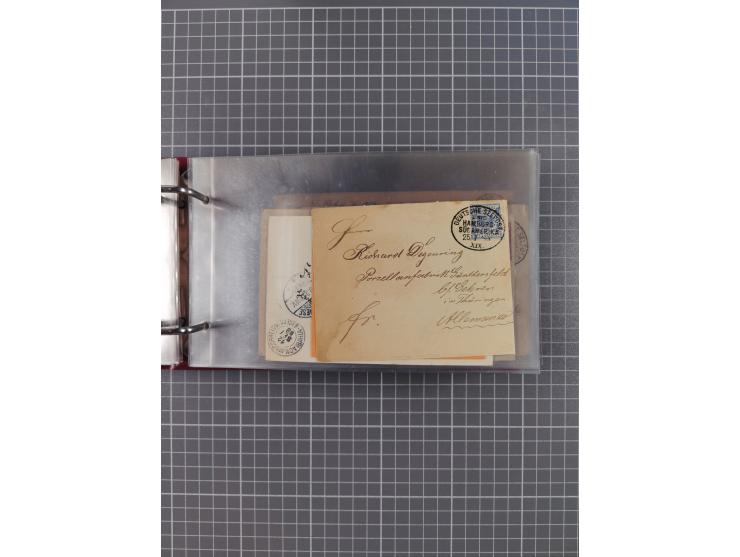 1891/1935 (ca.), umfangreiche Sammlung “DSP LINIE HAMBURG-SÜDAMERIKA I-LV” mit ca. 470 Briefen, Karten und GSK sowie wenigen 