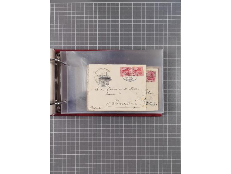 1891/1935 (ca.), umfangreiche Sammlung “DSP LINIE HAMBURG-SÜDAMERIKA I-LV” mit ca. 470 Briefen, Karten und GSK sowie wenigen 