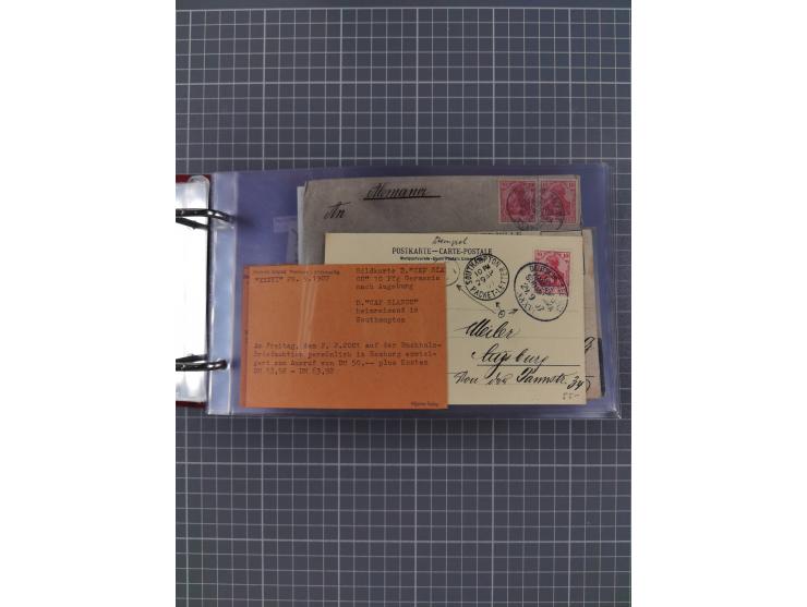 1891/1935 (ca.), umfangreiche Sammlung “DSP LINIE HAMBURG-SÜDAMERIKA I-LV” mit ca. 470 Briefen, Karten und GSK sowie wenigen 