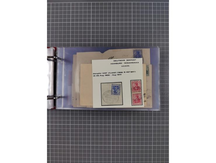 1891/1935 (ca.), umfangreiche Sammlung “DSP LINIE HAMBURG-SÜDAMERIKA I-LV” mit ca. 470 Briefen, Karten und GSK sowie wenigen 