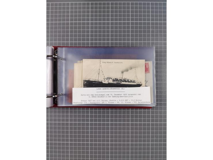 1891/1935 (ca.), umfangreiche Sammlung “DSP LINIE HAMBURG-SÜDAMERIKA I-LV” mit ca. 470 Briefen, Karten und GSK sowie wenigen 