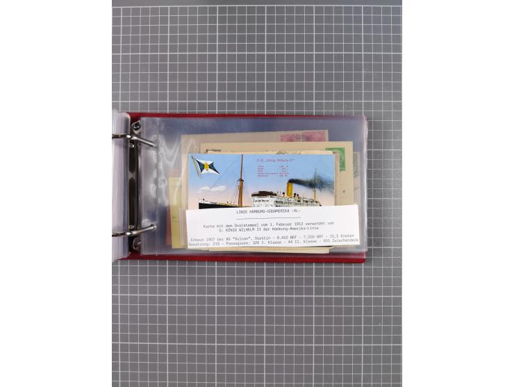 1891/1935 (ca.), umfangreiche Sammlung “DSP LINIE HAMBURG-SÜDAMERIKA I-LV” mit ca. 470 Briefen, Karten und GSK sowie wenigen 