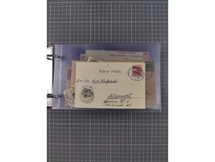 1891/1935 (ca.), umfangreiche Sammlung “DSP LINIE HAMBURG-SÜDAMERIKA I-LV” mit ca. 470 Briefen, Karten und GSK sowie wenigen 