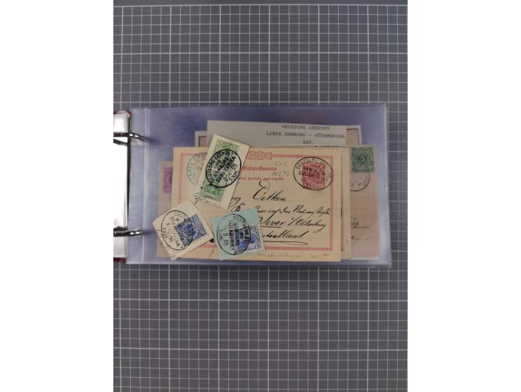 1891/1935 (ca.), umfangreiche Sammlung “DSP LINIE HAMBURG-SÜDAMERIKA I-LV” mit ca. 470 Briefen, Karten und GSK sowie wenigen 