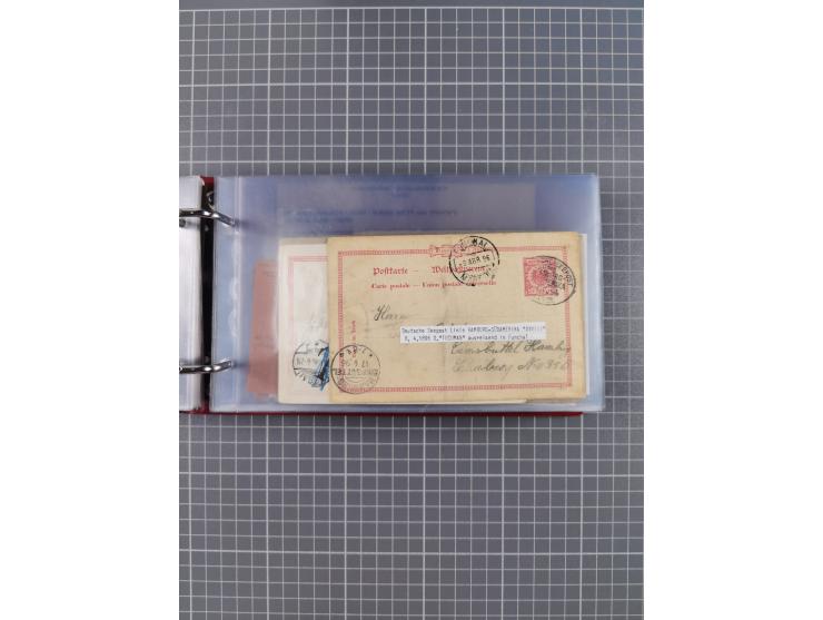 1891/1935 (ca.), umfangreiche Sammlung “DSP LINIE HAMBURG-SÜDAMERIKA I-LV” mit ca. 470 Briefen, Karten und GSK sowie wenigen 