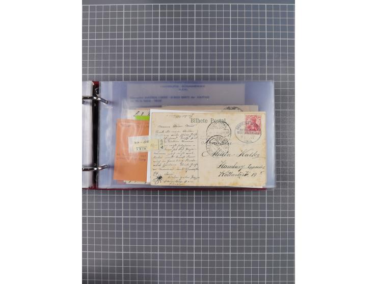 1891/1935 (ca.), umfangreiche Sammlung “DSP LINIE HAMBURG-SÜDAMERIKA I-LV” mit ca. 470 Briefen, Karten und GSK sowie wenigen 