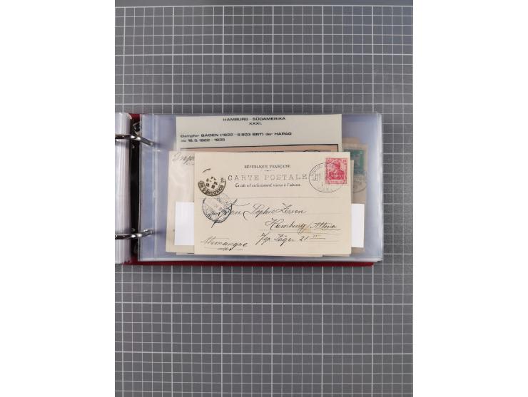 1891/1935 (ca.), umfangreiche Sammlung “DSP LINIE HAMBURG-SÜDAMERIKA I-LV” mit ca. 470 Briefen, Karten und GSK sowie wenigen 