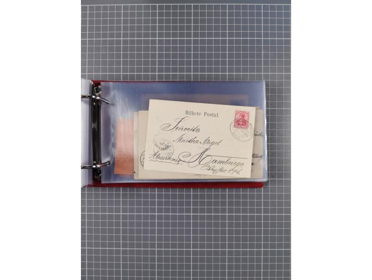 1891/1935 (ca.), umfangreiche Sammlung “DSP LINIE HAMBURG-SÜDAMERIKA I-LV” mit ca. 470 Briefen, Karten und GSK sowie wenigen 