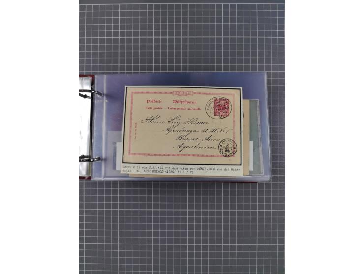 1891/1935 (ca.), umfangreiche Sammlung “DSP LINIE HAMBURG-SÜDAMERIKA I-LV” mit ca. 470 Briefen, Karten und GSK sowie wenigen 