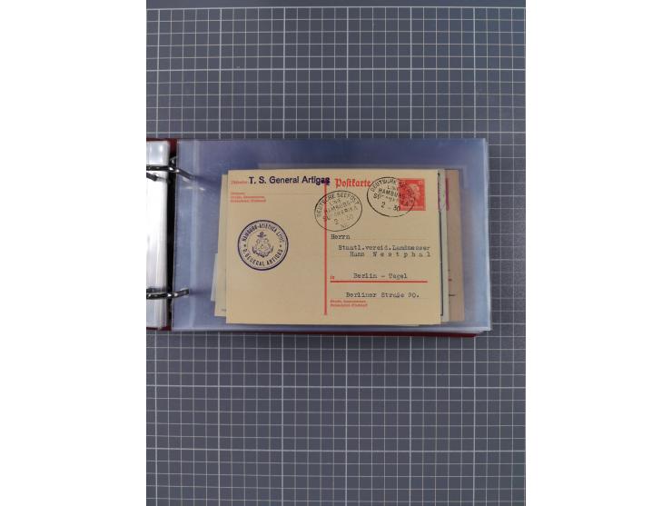 1891/1935 (ca.), umfangreiche Sammlung “DSP LINIE HAMBURG-SÜDAMERIKA I-LV” mit ca. 470 Briefen, Karten und GSK sowie wenigen 