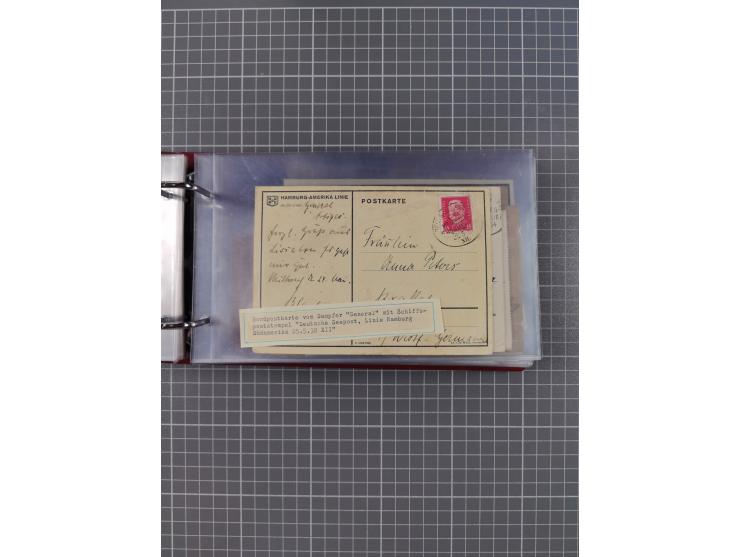 1891/1935 (ca.), umfangreiche Sammlung “DSP LINIE HAMBURG-SÜDAMERIKA I-LV” mit ca. 470 Briefen, Karten und GSK sowie wenigen 