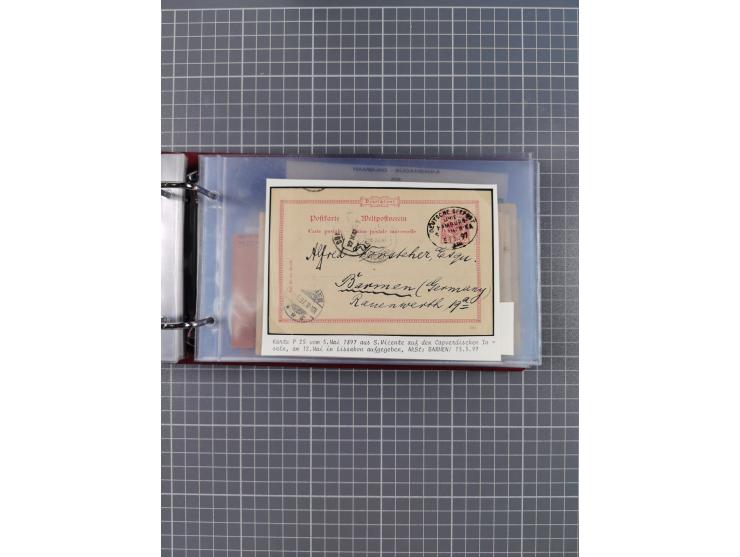 1891/1935 (ca.), umfangreiche Sammlung “DSP LINIE HAMBURG-SÜDAMERIKA I-LV” mit ca. 470 Briefen, Karten und GSK sowie wenigen 