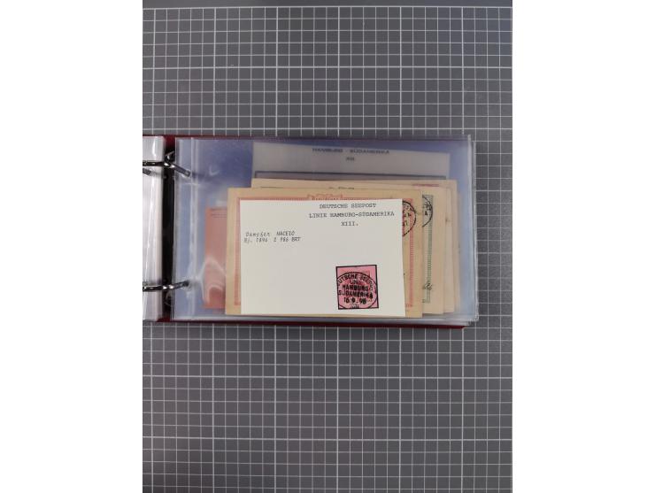 1891/1935 (ca.), umfangreiche Sammlung “DSP LINIE HAMBURG-SÜDAMERIKA I-LV” mit ca. 470 Briefen, Karten und GSK sowie wenigen 