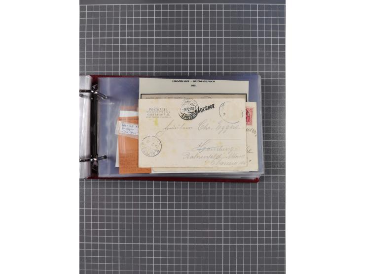 1891/1935 (ca.), umfangreiche Sammlung “DSP LINIE HAMBURG-SÜDAMERIKA I-LV” mit ca. 470 Briefen, Karten und GSK sowie wenigen 