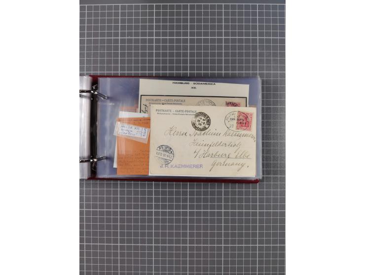 1891/1935 (ca.), umfangreiche Sammlung “DSP LINIE HAMBURG-SÜDAMERIKA I-LV” mit ca. 470 Briefen, Karten und GSK sowie wenigen 