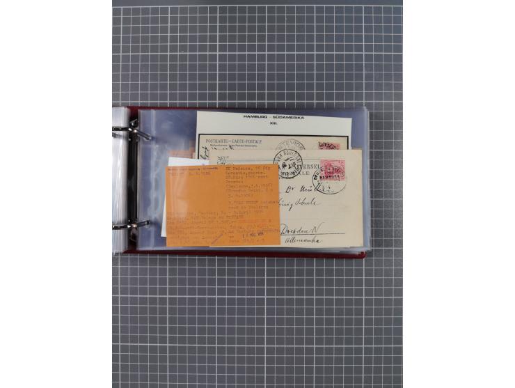 1891/1935 (ca.), umfangreiche Sammlung “DSP LINIE HAMBURG-SÜDAMERIKA I-LV” mit ca. 470 Briefen, Karten und GSK sowie wenigen 
