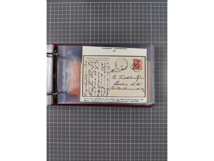 1891/1935 (ca.), umfangreiche Sammlung “DSP LINIE HAMBURG-SÜDAMERIKA I-LV” mit ca. 470 Briefen, Karten und GSK sowie wenigen 